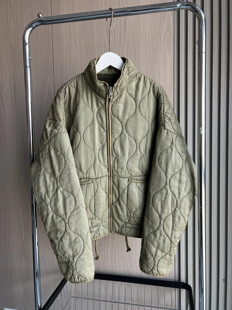 Quilted Cotton Jacket for Women Traf 2024 Winter New Arrival Zw Series Soft Lenzing Fabric Vintage Warm Coat 4088242