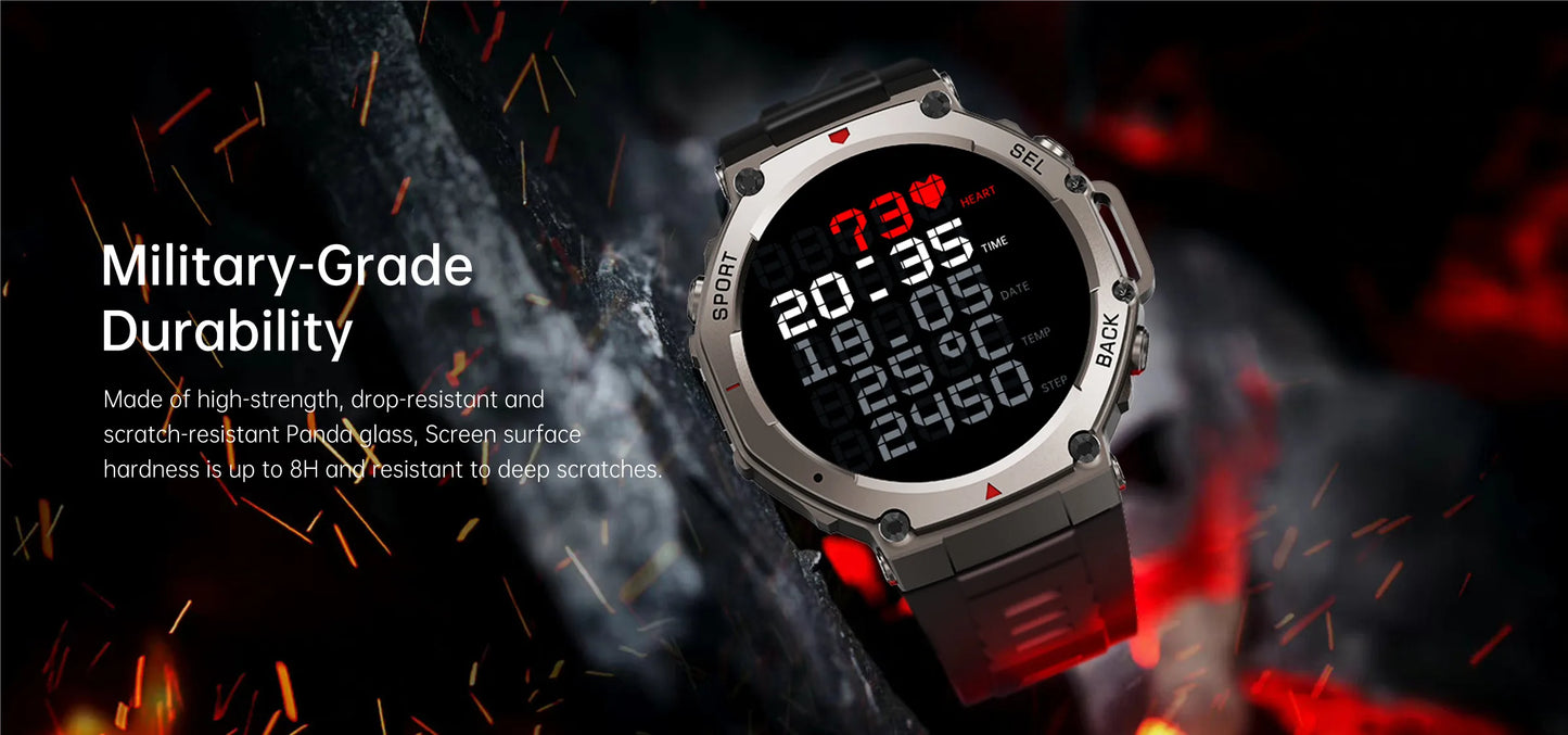 T-Rex 3 GPS Smart Watch 10ATM IP69K Waterproof Clock Compass Altimeter Call Military Sports Smartwatch Men For HUAWEI Bracelet