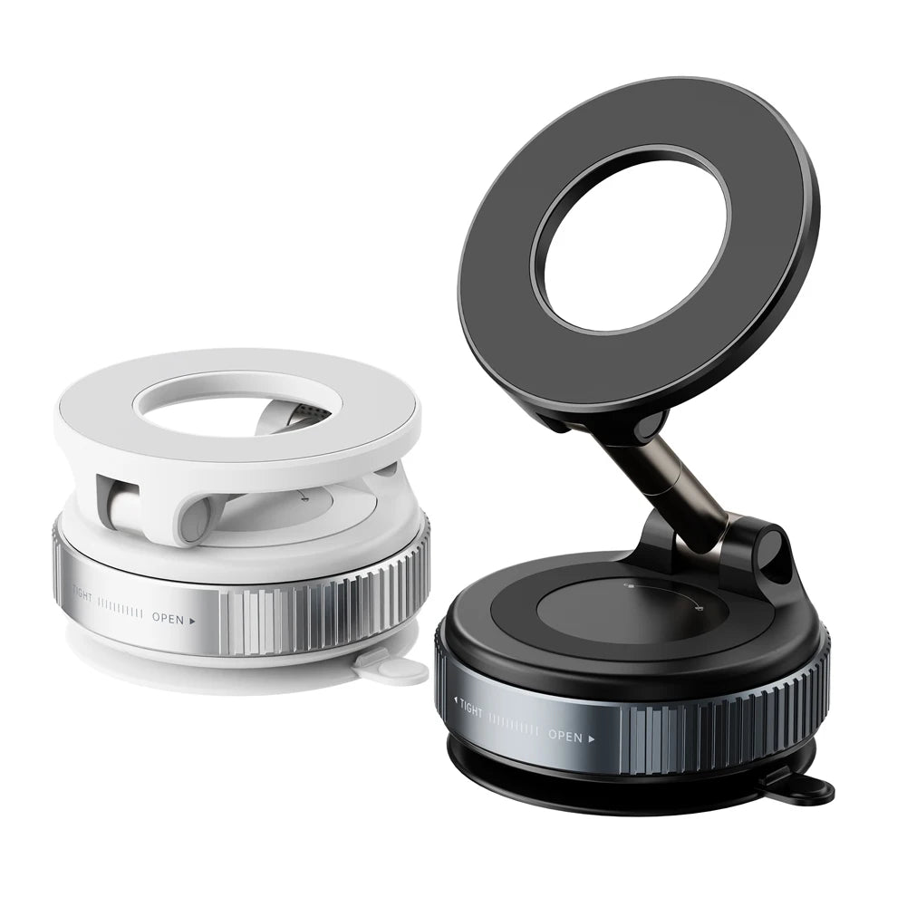 Magnetic Vacuum Adsorption Car Phone Mount 360° Rotatable Folding Mobile Phone Stand for Car/Gym/Mirror/Shower/Smooth Surface