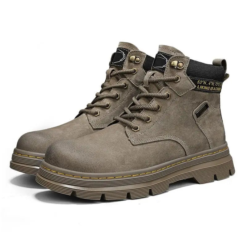 Vanmie Winter Men Boots Fashion Men's Winter Ankle Boots for Men Women Warm Fur Timber Boots Male Ladies Winter Booties