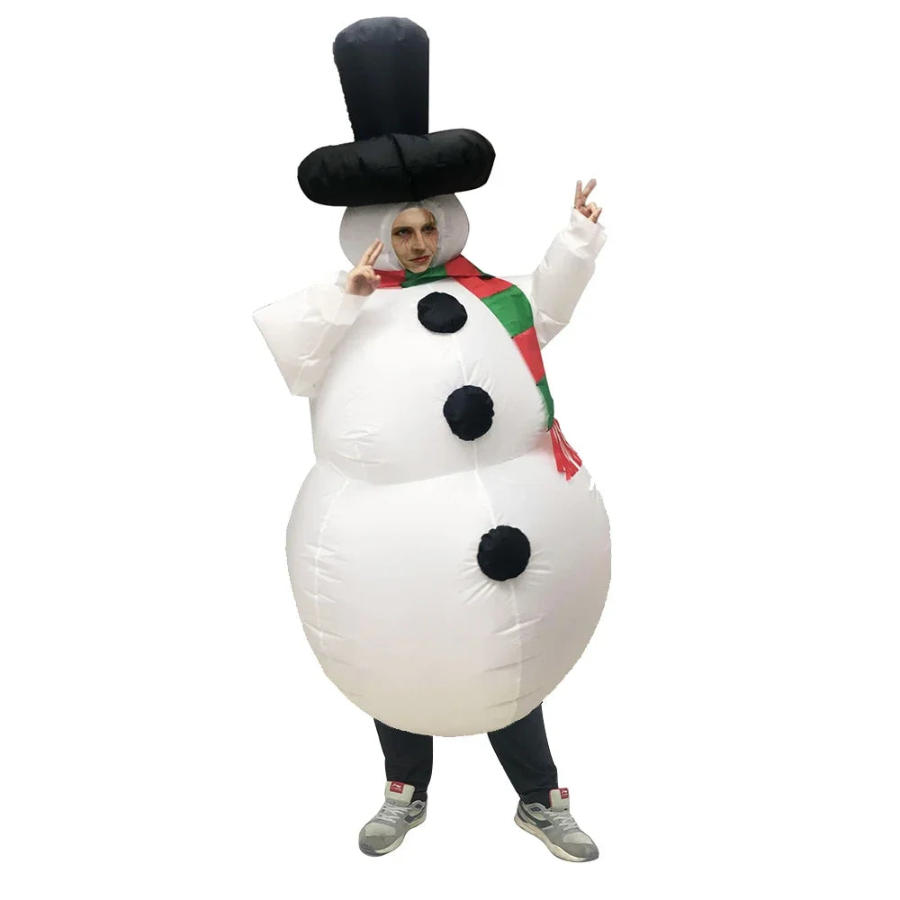 Christmas Inflatable Costume Santa Claus Snowman Gingerbread Tree Adult Party Masquerade Role Play Holiday Gift