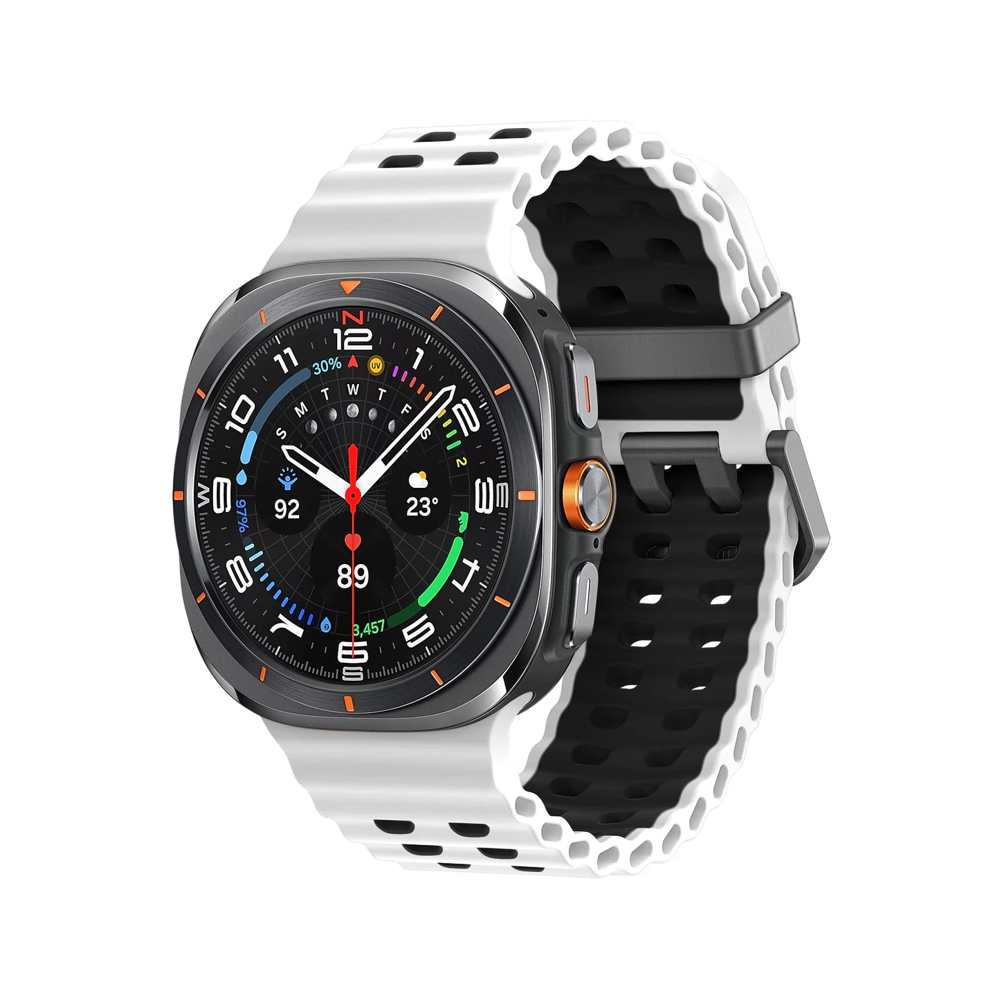 Marine Band For Samsung Galaxy Watch ultra Strap 47mm Accessories Two color Sport silicone Bracelet Galaxy Watch 7 ultra Straps