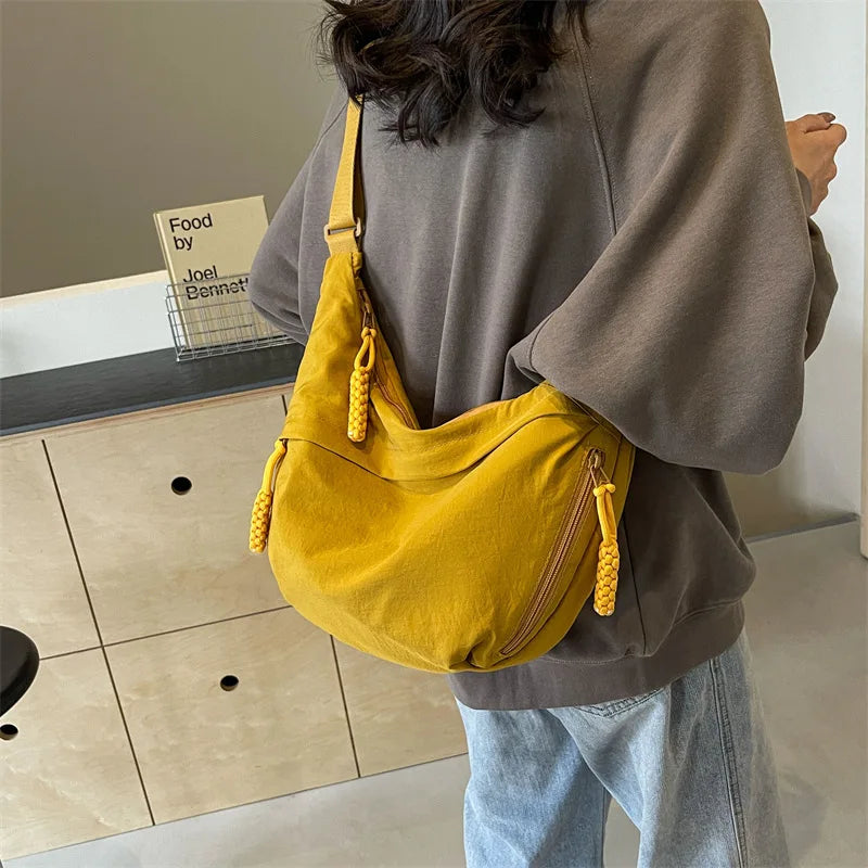 High-Capacity Nylon Crossbody Shoulder Bag for Women