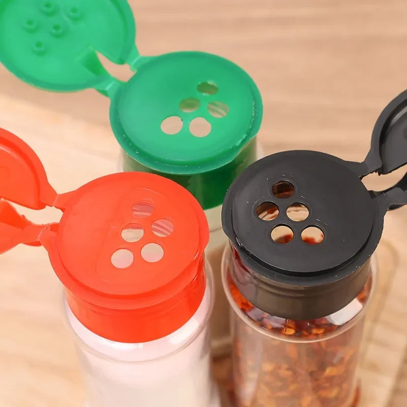 Compact Plastic Spice Shaker Bottles – Portable 100ml Seasoning Jars for Kitchen & BBQ