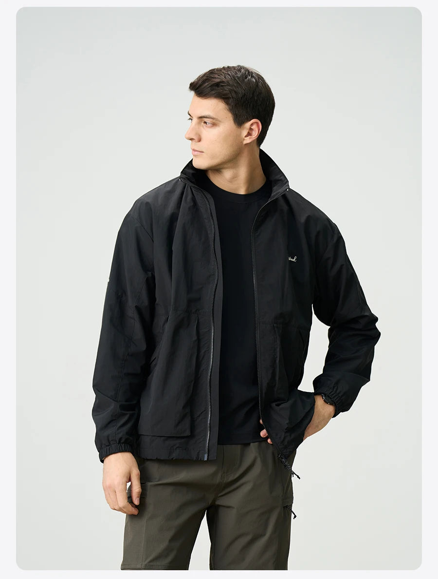 SIMWOOD Lightweight Hooded Jacket – Men’s Oversized Spring/Summer Coat