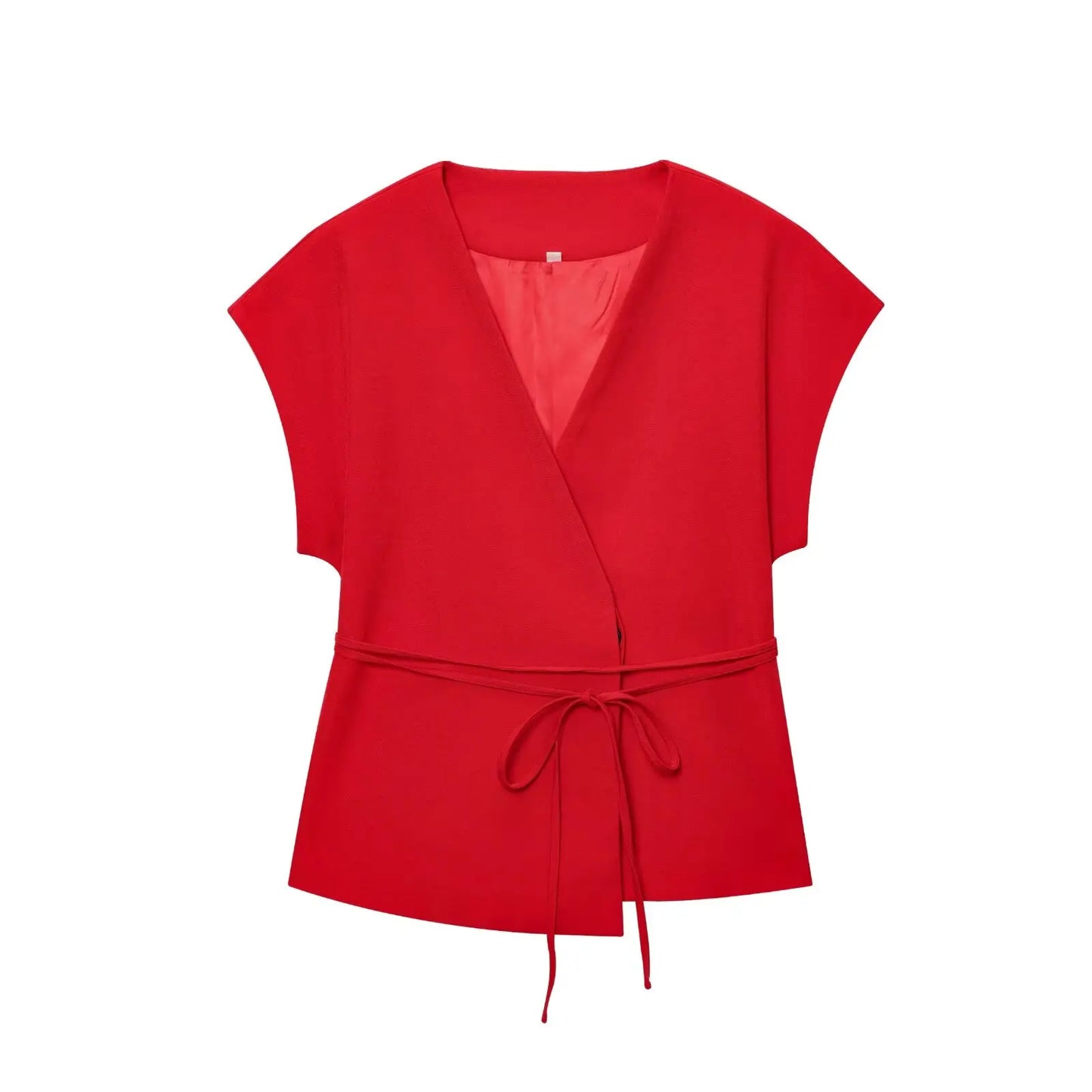 Women’s V-Neck Sleeveless Trouser Set – Summer Chic