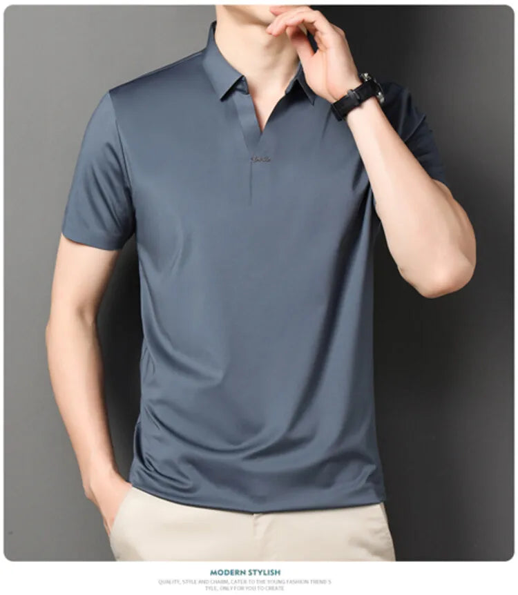 Men’s Stretch Polo Shirt – Quick-Dry Business Casual (M-4XL)