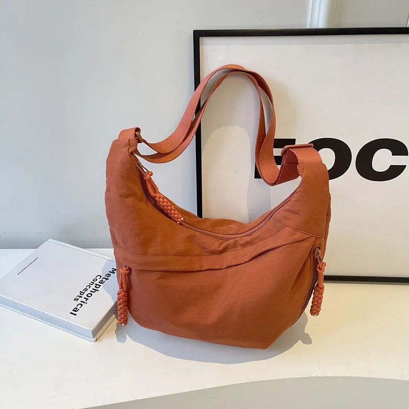High-Capacity Nylon Crossbody Shoulder Bag for Women