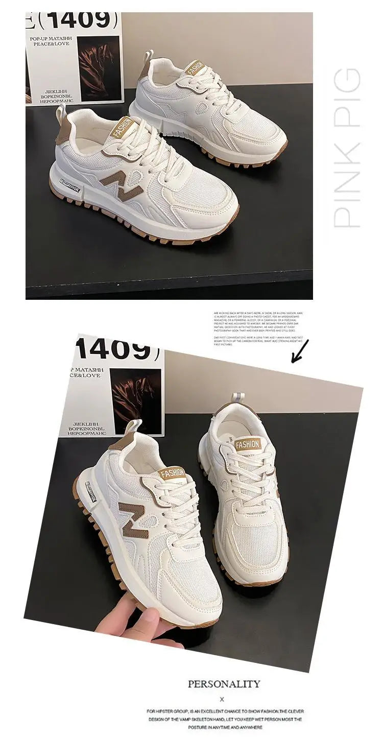 Sports Shoes for Women 2024 Spring New Super Hot Versatile Anti slip Casual Women's Shoes Soft Sole Running Little White Shoes