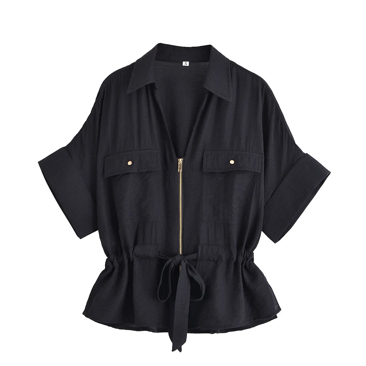 Women’s Summer 2-Piece Set – Loose Shirt & High-Waist Pants