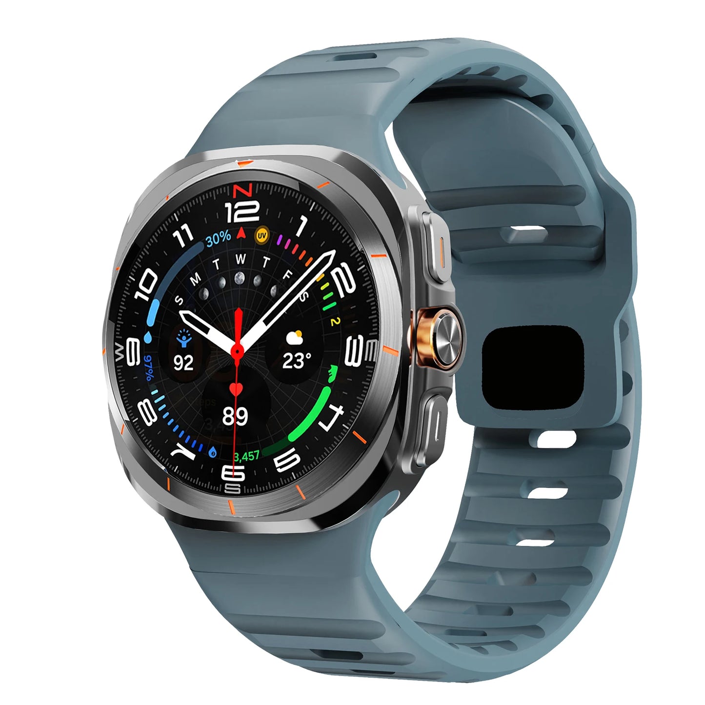 For Samsung Galaxy Watch 7 Ultra Strap 47mm Accessories correa Sport Silicone Bracelet For Galaxy Watch 8 ultra 2025 band 47 mm