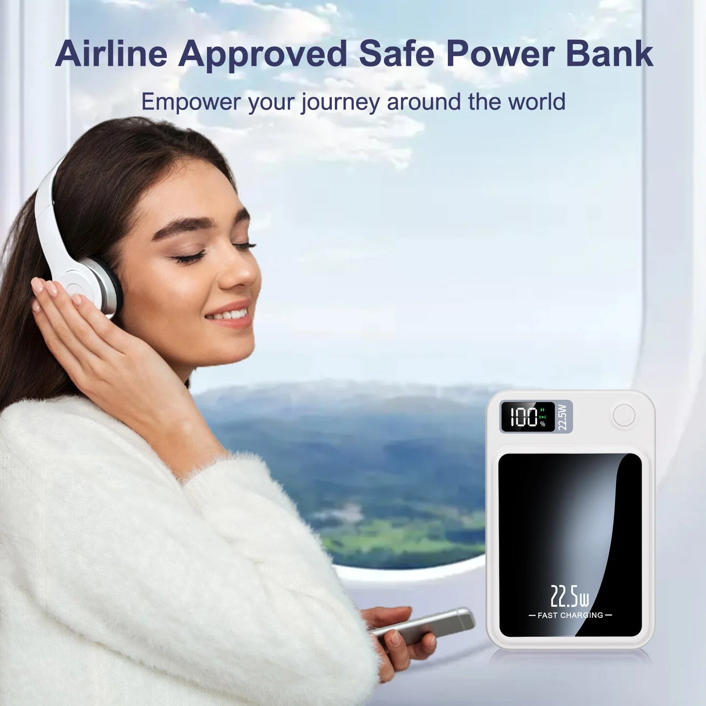 10000mAh Magnetic Wireless Power Bank 22.5W Fast Charger