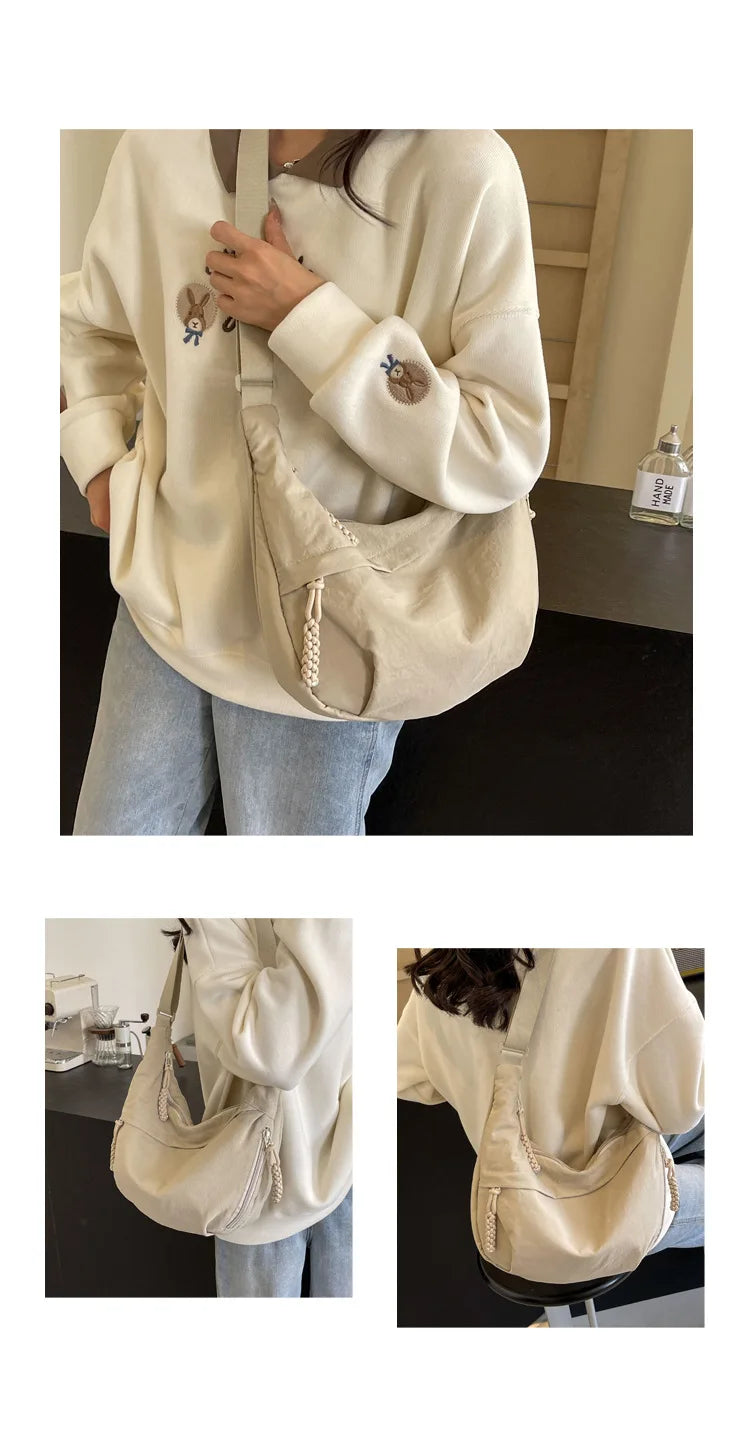 Unisex Oxford Crossbody Messenger Bag – Large Capacity & Casual Style