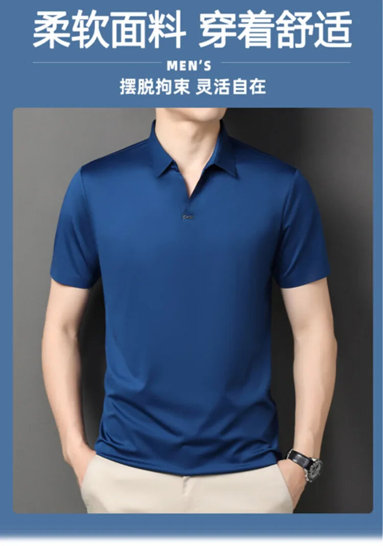 Men’s Stretch Polo Shirt – Quick-Dry Business Casual (M-4XL)