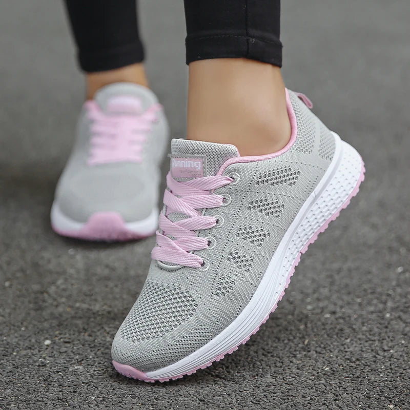 Women’s Mesh Breathable Sneakers – Lightweight Casual Vulcanized Shoes for Summer & Everyday Wear