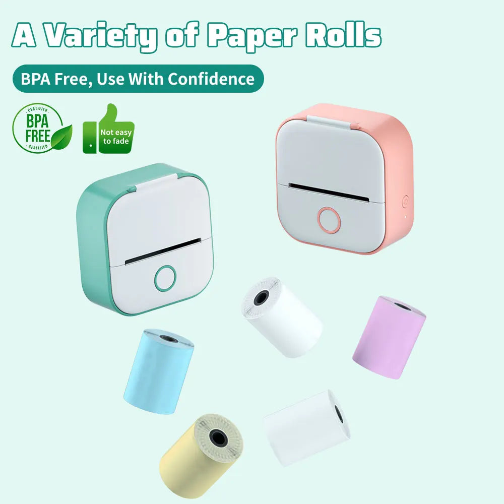 Phomemo T02 Mini Pocket Printer – Bluetooth Thermal Label Maker