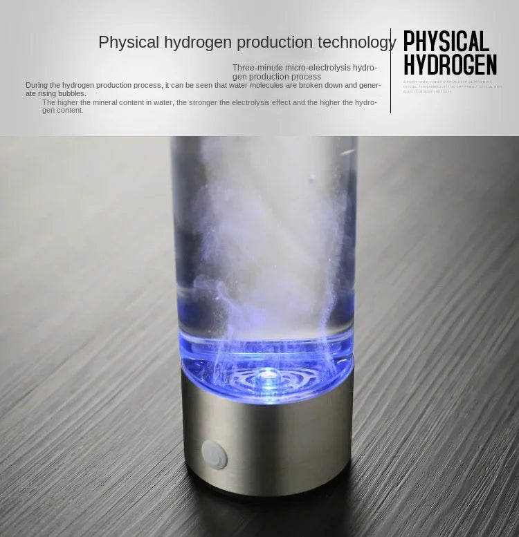 420ML Water Filter Hydrogen Ionized Water Bottle Hydrogen Generator Bottle Portable Water Ionizer Health Cup Home Appliance