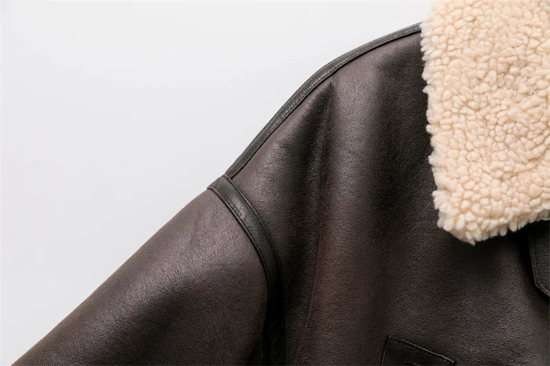 Women’s Faux Shearling Winter Coat – Thick, Warm & Stylish | RARF