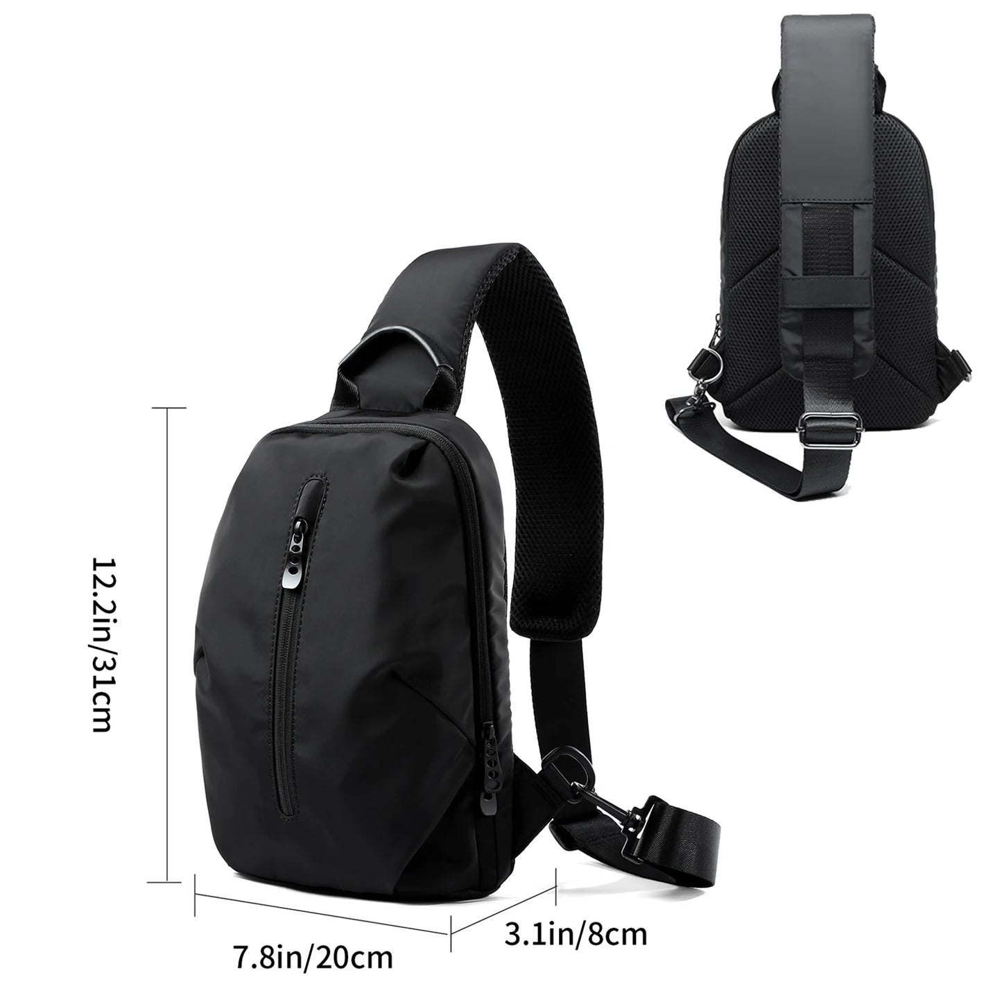 Waterproof Oxford Chest Bag for Men & Women – Lightweight Crossbody Sling