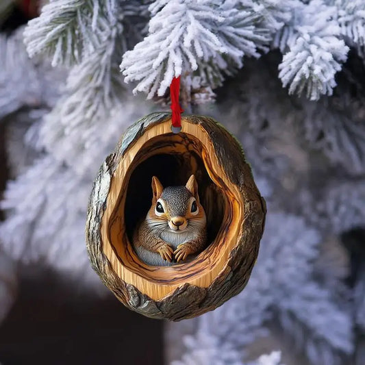 Cartoon Animal Christmas Tree Pendants 2D Acrylic Hanging Ornaments Home Party Christmas Decoration 2025 Navidad New Year Gifts