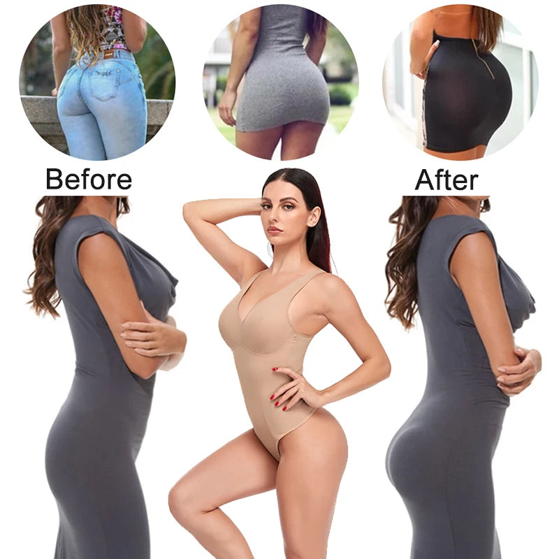 Women's Shapewear Bodysuit with Built-in Bra & Tummy Control