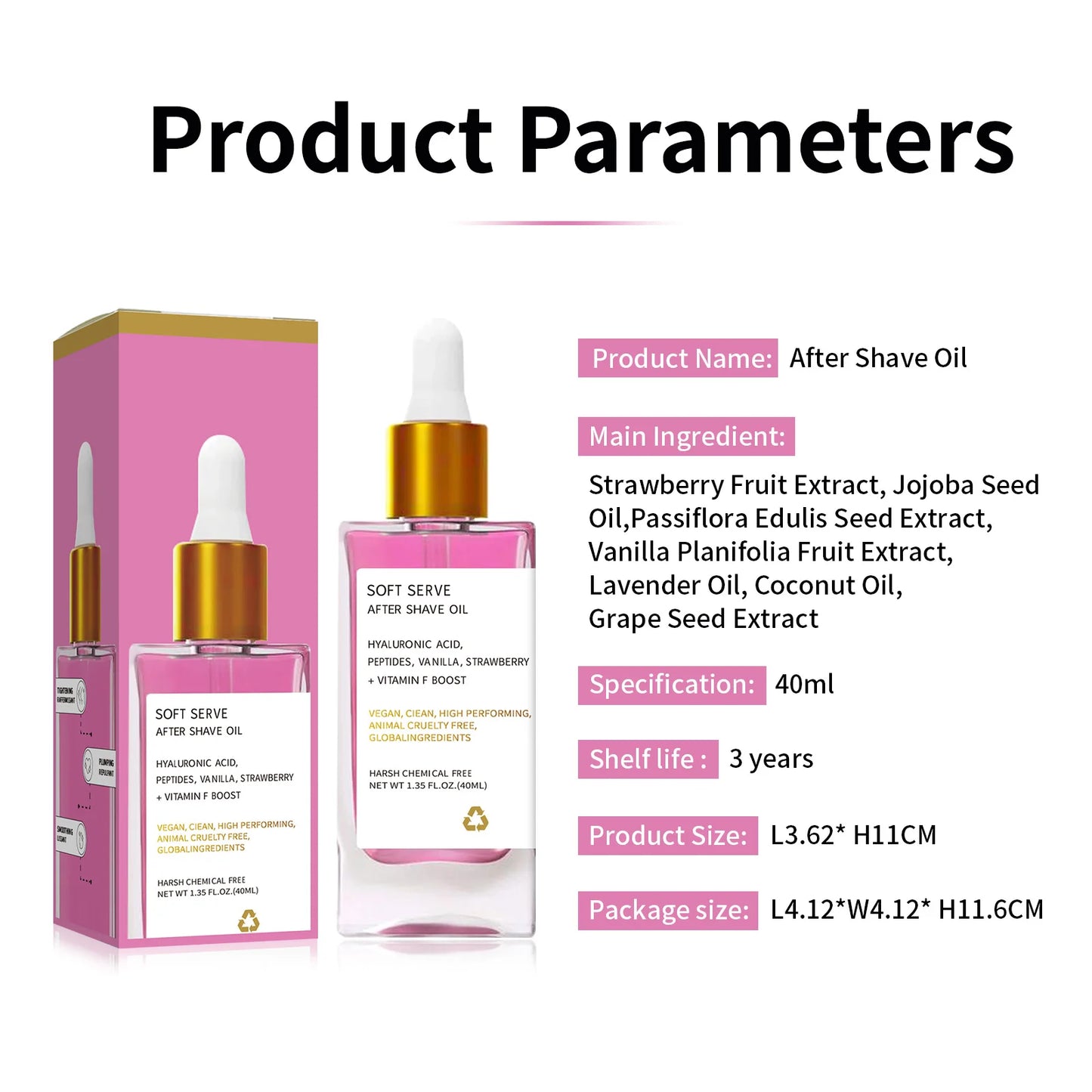Strawberry Vanilla After Shave Oil women Serve Shave Oil Truly After Shave OilFor Smooth Skin Moisturizes Soft Skin Care