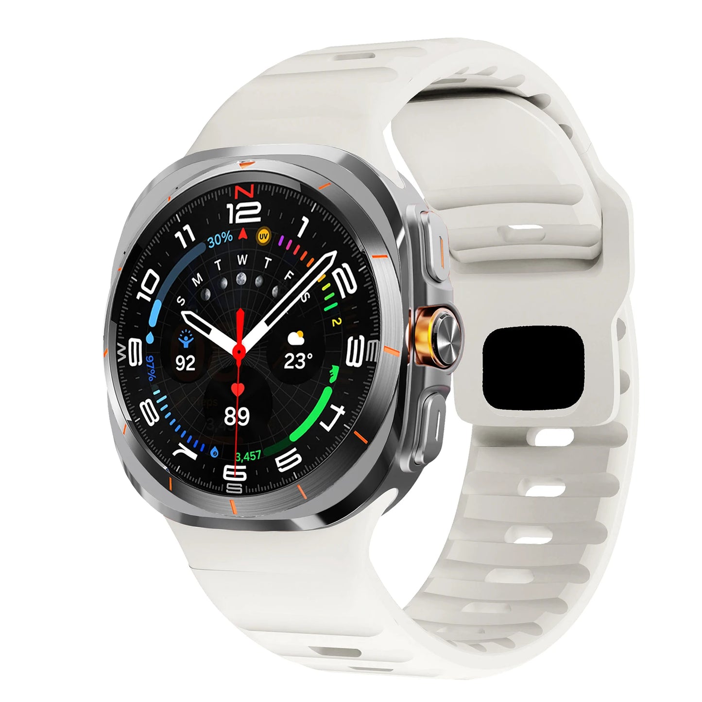 For Samsung Galaxy Watch 7 Ultra Strap 47mm Accessories correa Sport Silicone Bracelet For Galaxy Watch 8 ultra 2025 band 47 mm