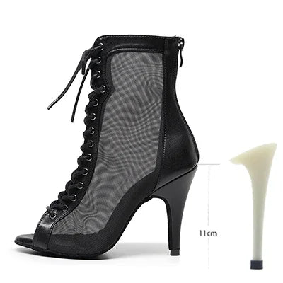 Women’s Latin Dance Shoes – High Heel Ballroom Salsa Practice Shoes with Soft Sole