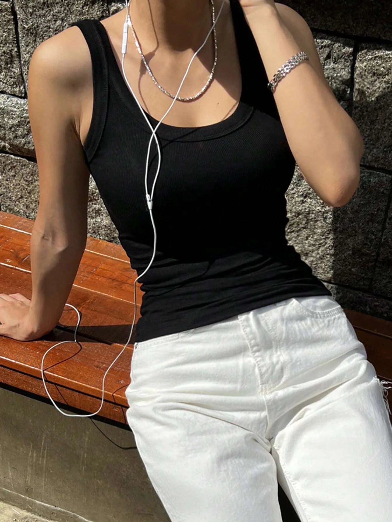 Underlay Beautiful Back Knitted Camisole Vest Paired With Women Summer Breast Covering 2024 New Cotton Sleeveless Outerwear Top
