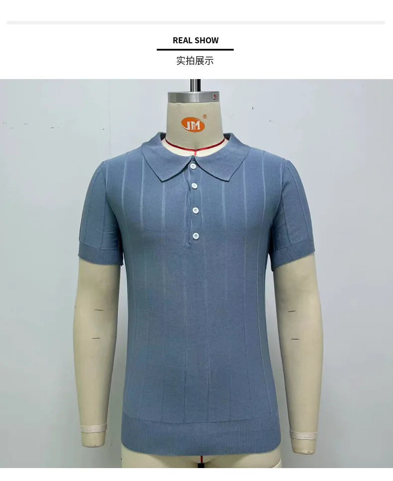 Men’s Slim Fit Polo Shirt – Breathable Short Sleeve Casual Top (M-3XL)