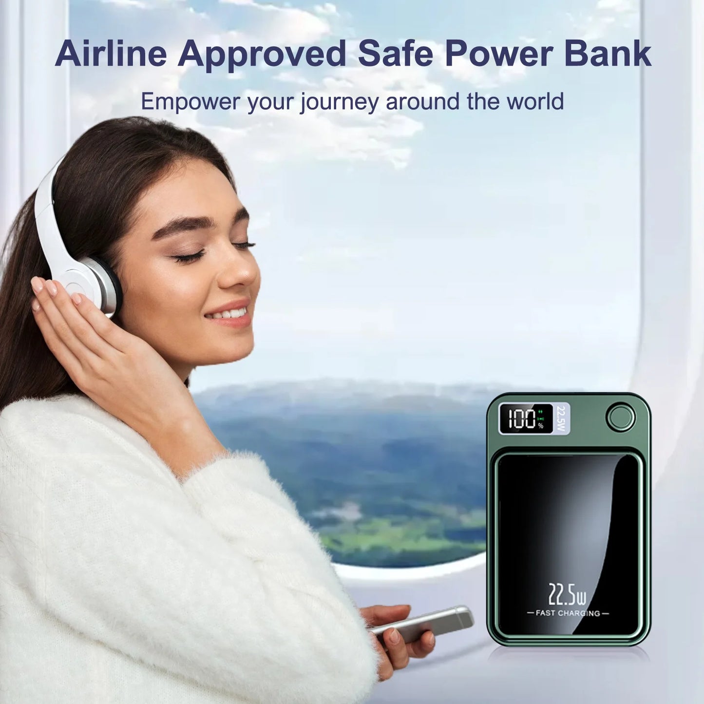 10000mAh Magnetic Wireless Power Bank 22.5W Fast Charger
