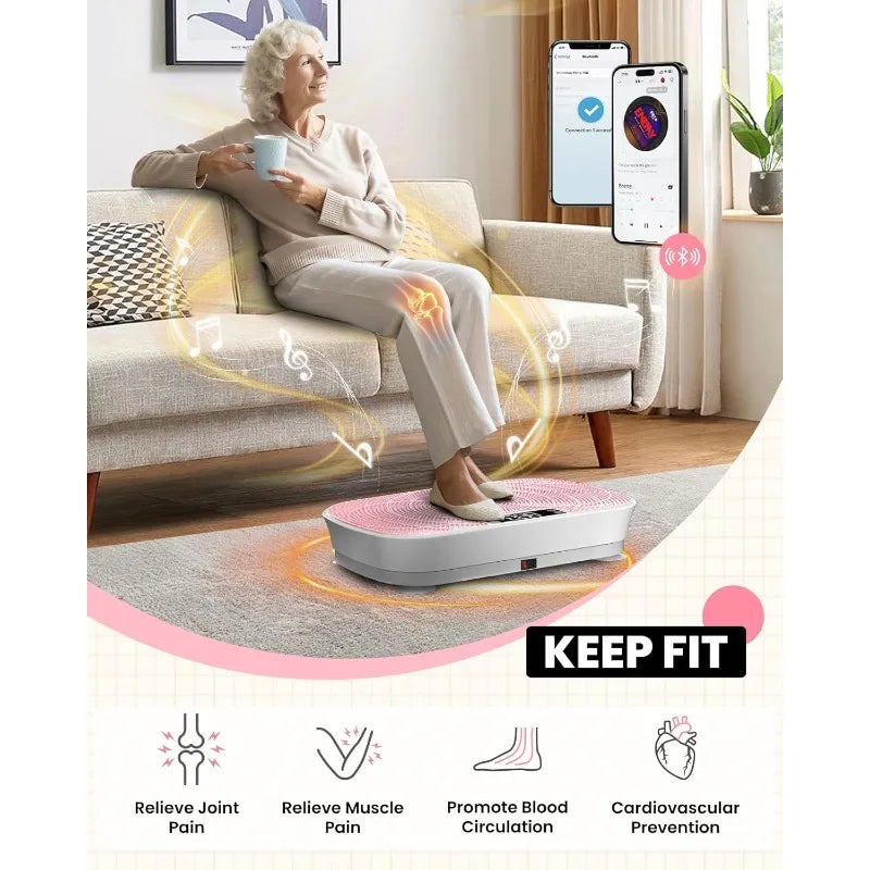 Vibration Plate Exercise Machine – Bluetooth & 400lbs Max