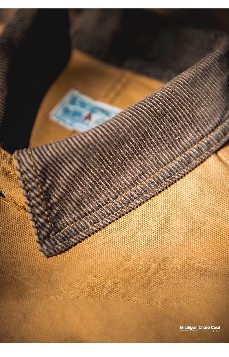 Vintage Michigan Heavyweight Canvas Chore Jacket – Men’s Spring Coat