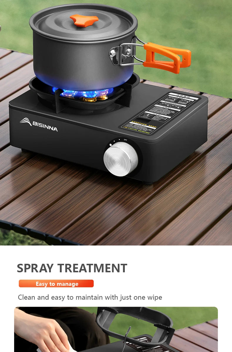 BISINNA 5800W Portable Gas Stove – Windproof Outdoor Burner for Camping, Hiking & Picnics