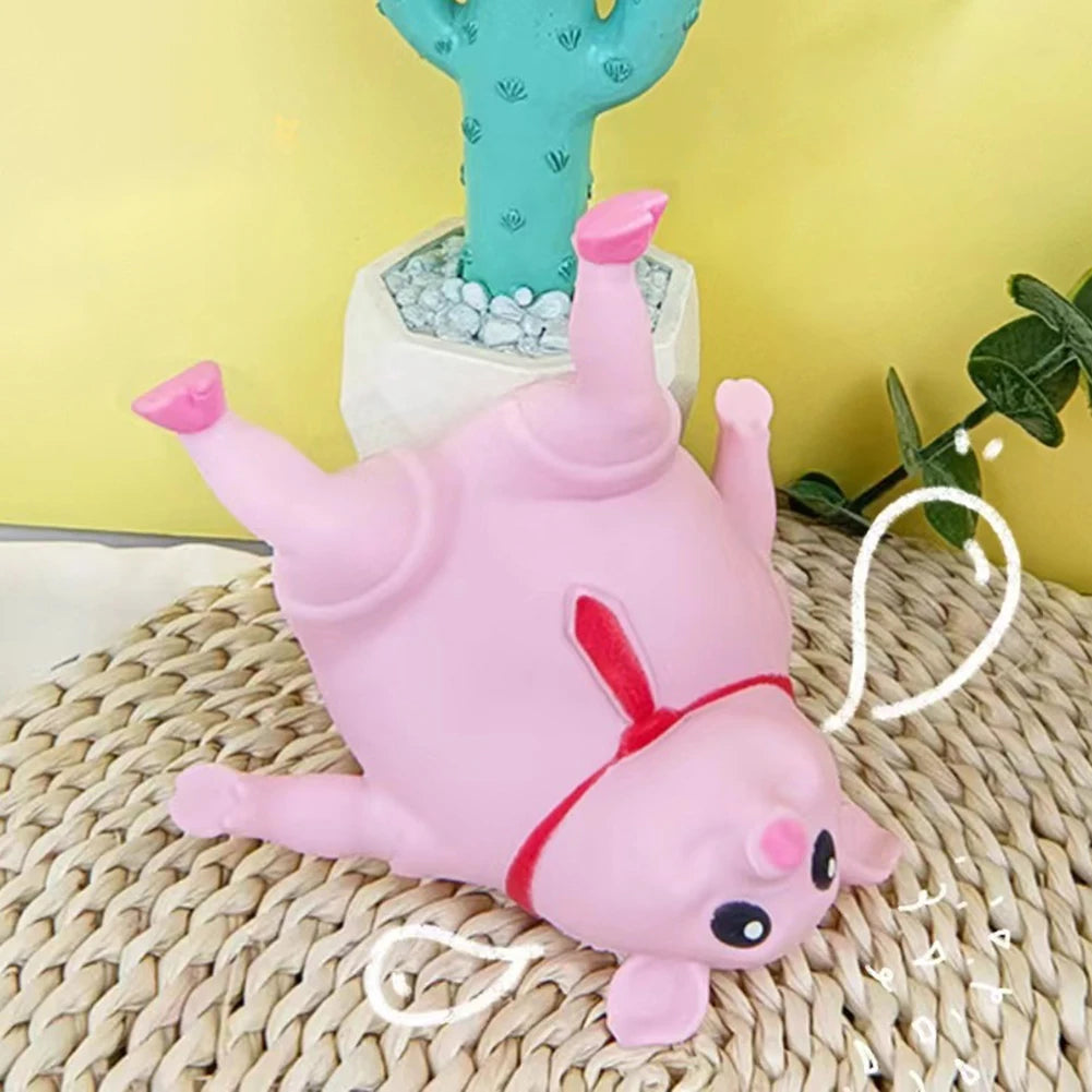 Cute Pet Squeezing Pink Pig Stress Relief Toy Funny Soft Squeezing Animal Little Pig Stress Relief Toy Birthday Gift for Kids