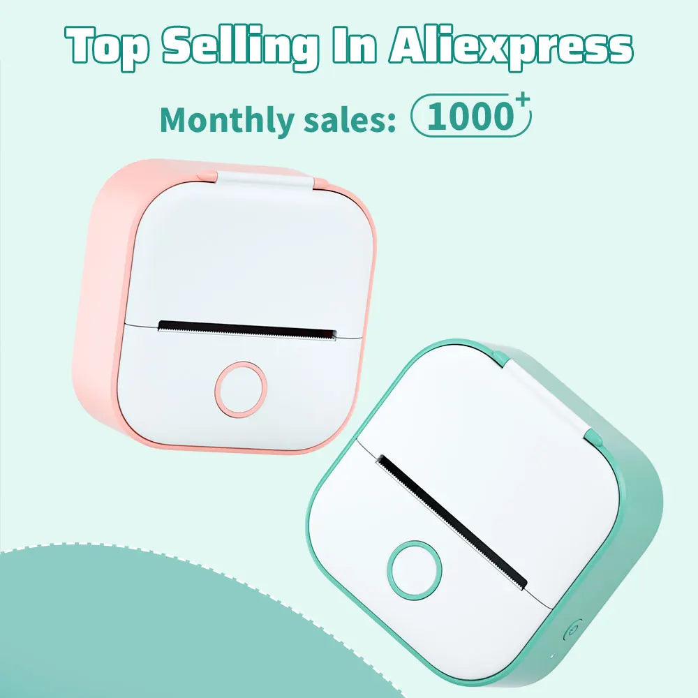 Phomemo T02 Mini Pocket Printer – Bluetooth Thermal Label Maker