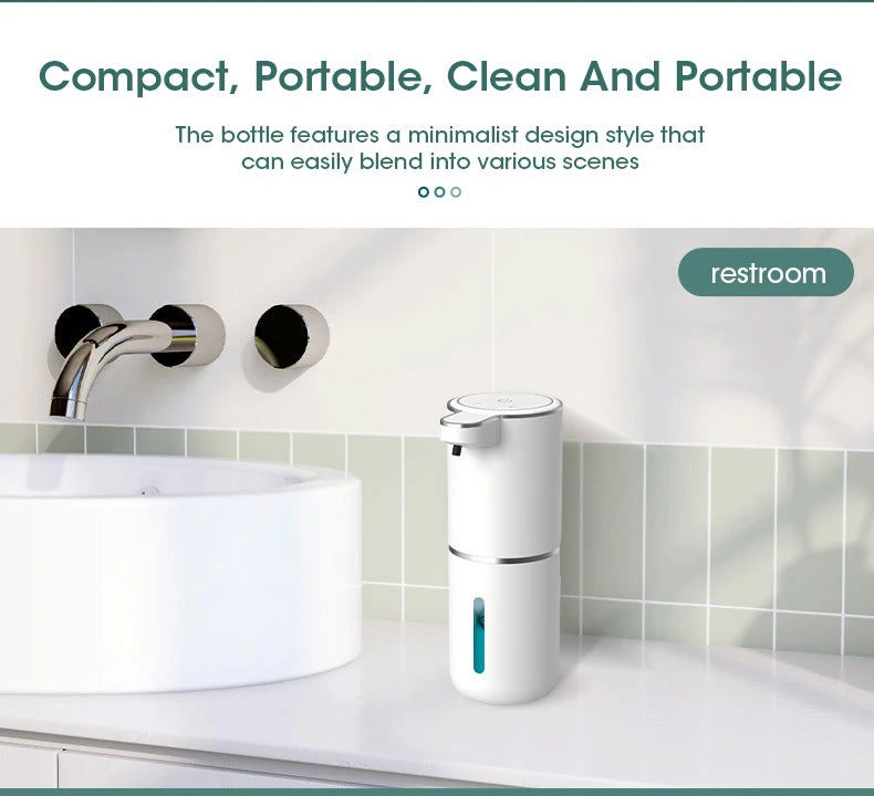 Automatic Soap Dispenser Touchless Foaming Soap Dispenser 380ml USB Rechargeable Electric 4 Level Adjustable Foam Soap Dispenser