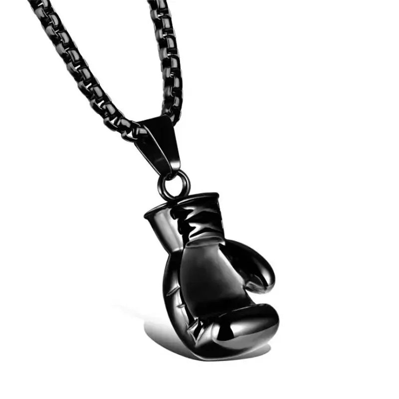 Boxing Gloves Boxer Men Necklaces Pendants Chain Punk Trendy for Boyfriend Stainless Steel Jewelry Creativity Gift Wholesale