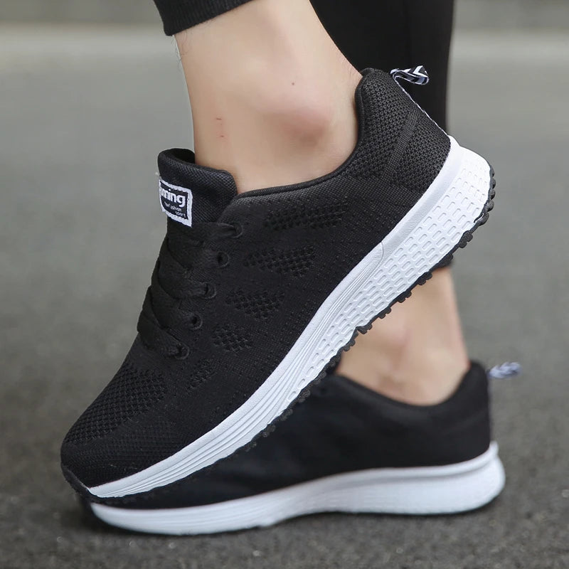 Women’s Mesh Breathable Sneakers – Lightweight Casual Vulcanized Shoes for Summer & Everyday Wear
