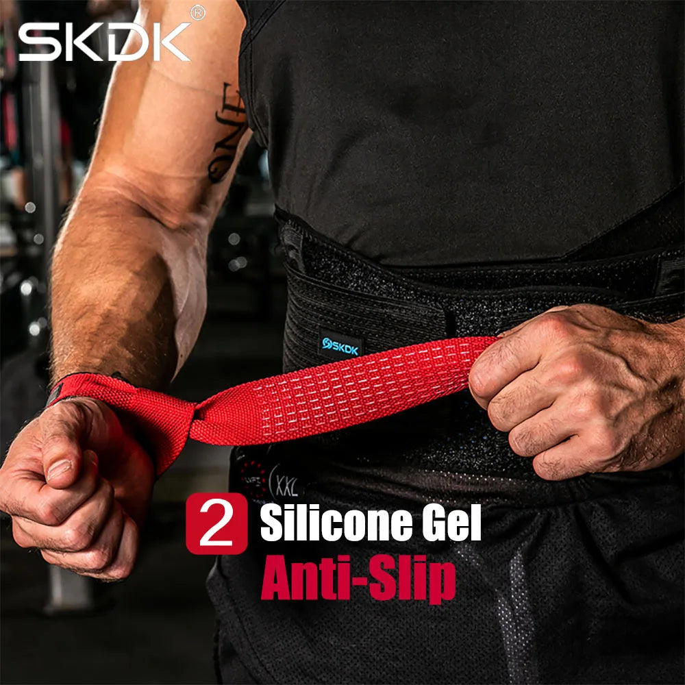 Weightlifting Wrist Straps Strength Training Booster Belt Adjustable Non-slip Gym Fitness Lifting Strap Wrist Support Grip Band