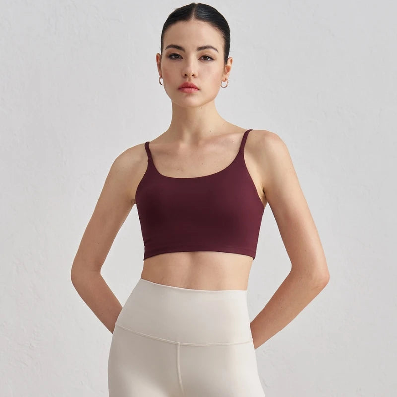 High-Support Sports Bra for Women - Backless, Removable Pads & Breathable