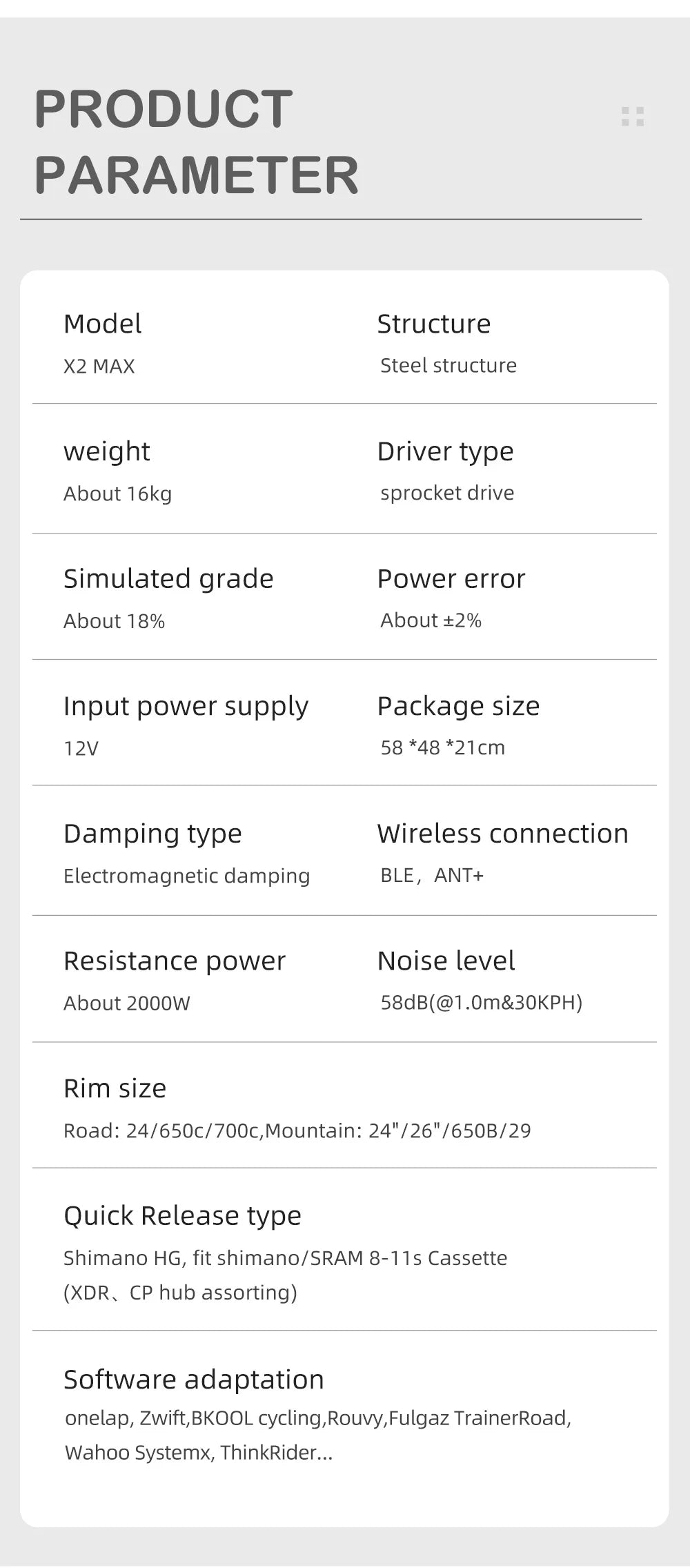 New ThinkRider X2Max Smart Bike Trainer MTB Road Bicycle home trainer Built-in Power Meter power meter Compatible