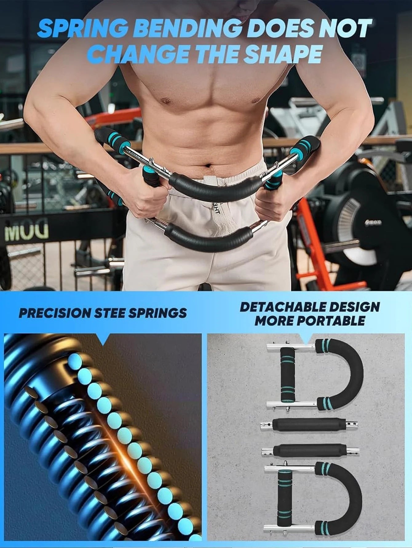 Adjustable Arm & Chest Expander – Upper Body Strength Trainer for Home & Travel Workouts