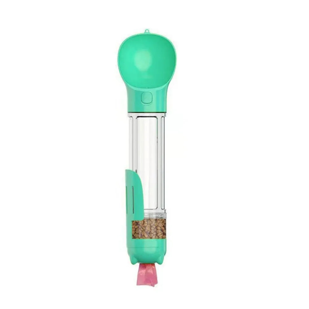 300/500ml Pet Water Food Dispenser 3 in 1 with Trash Bag Box and Shovel Pet Dog Water Bottle Leak Proof Dog Food Feeder Cat