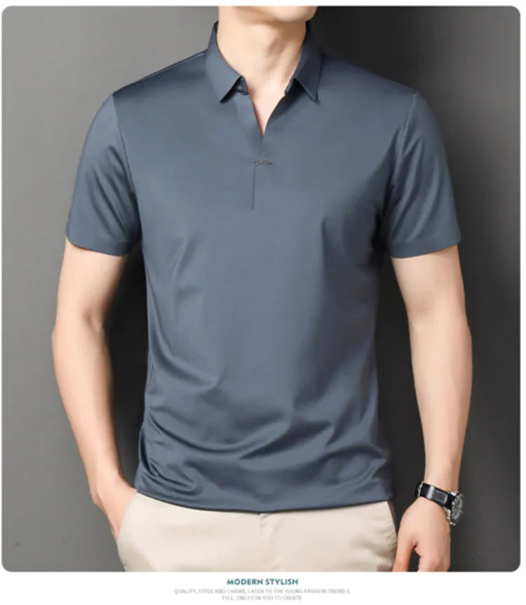 Men’s Stretch Polo Shirt – Quick-Dry Business Casual (M-4XL)