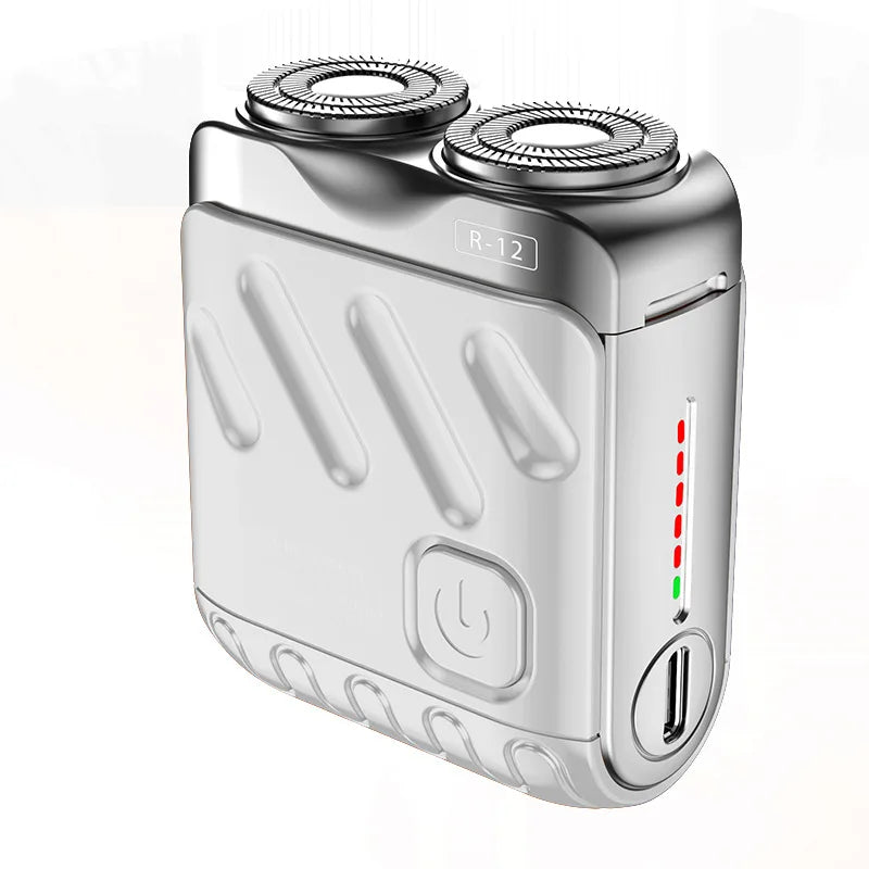 Mini Shaver On-The-Go, Portable Electric Shaver for Men, Dry Shave, USB-C,IPX7 Waterproof Easy Cleaning, Battery Indicator
