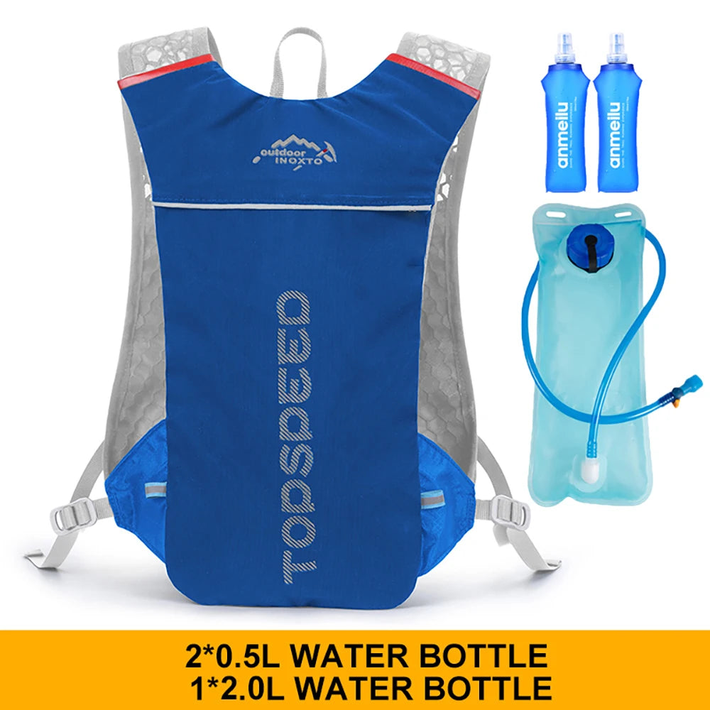 5L Ultralight Hydration Running Vest – Breathable Marathon & Cycling Backpack with 2×500ML Bottles