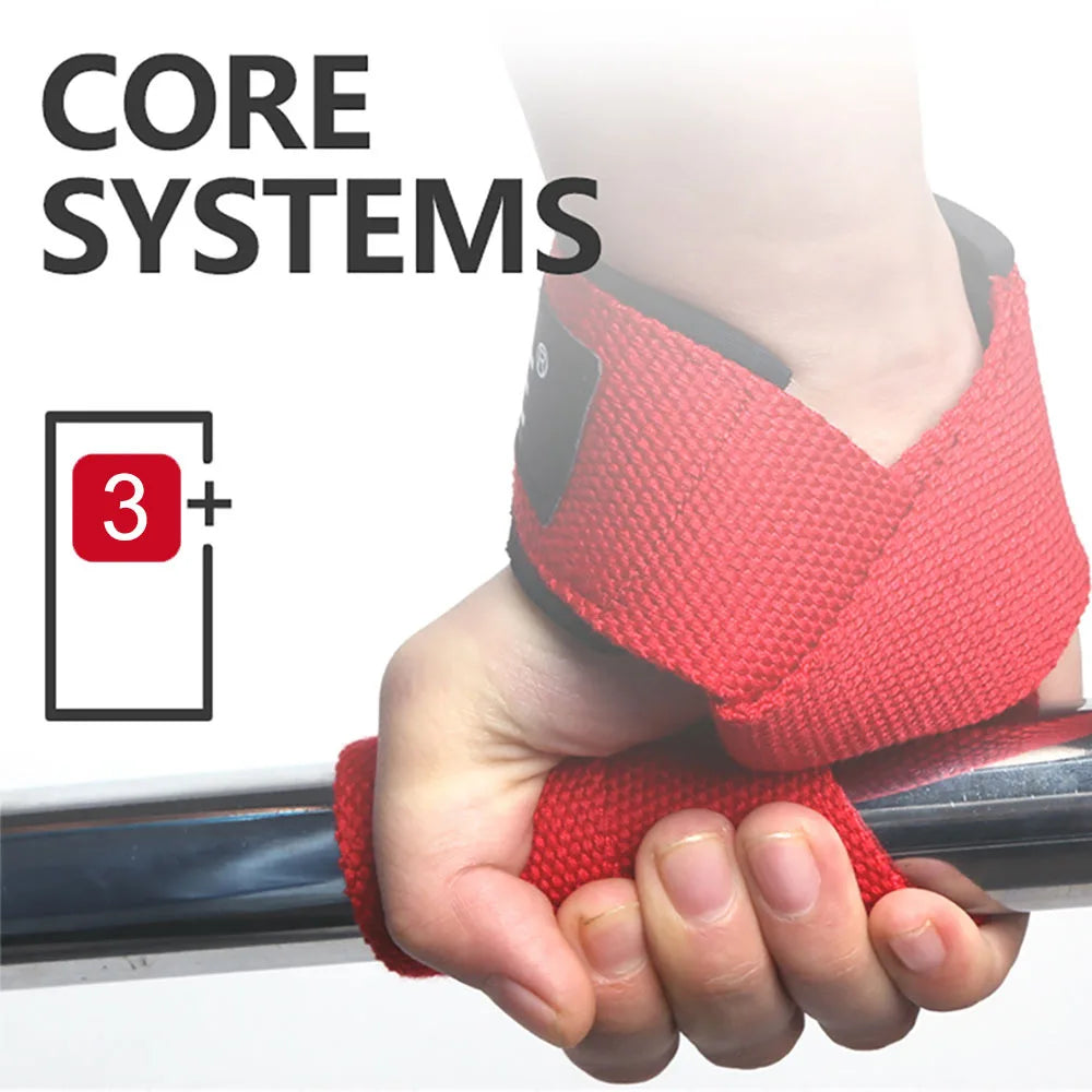 Weightlifting Wrist Straps Strength Training Booster Belt Adjustable Non-slip Gym Fitness Lifting Strap Wrist Support Grip Band