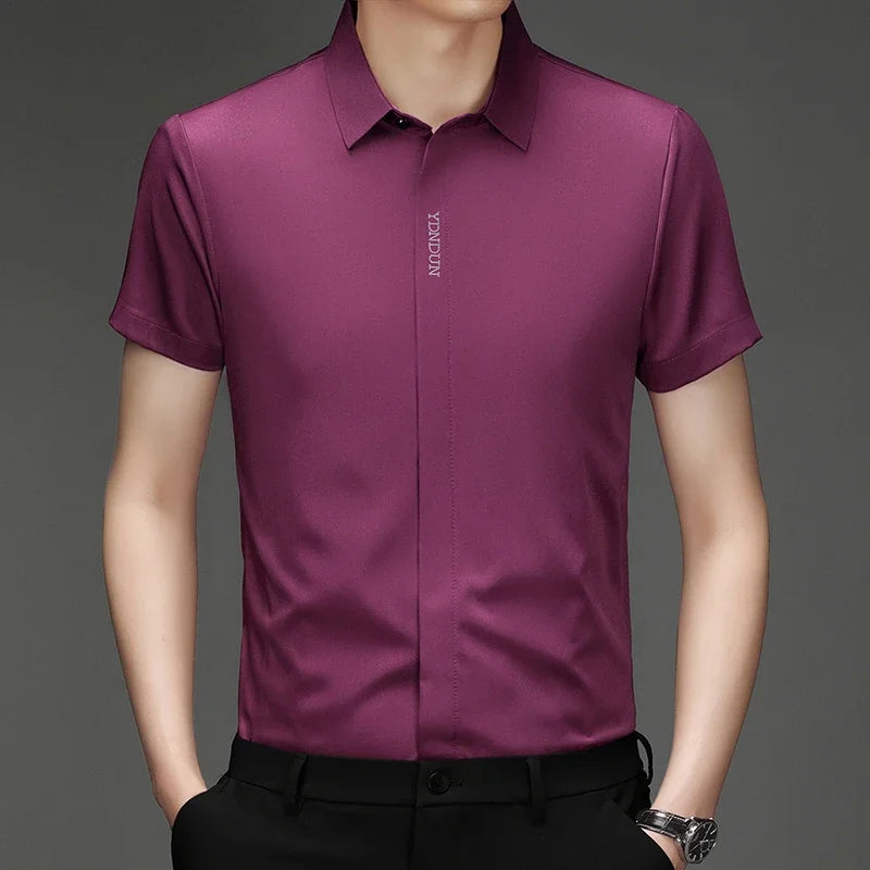 Men’s Business Casual Wrinkle-Resistant Dress Shirt – All Season