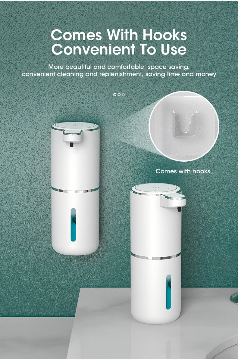 Automatic Soap Dispenser Touchless Foaming Soap Dispenser 380ml USB Rechargeable Electric 4 Level Adjustable Foam Soap Dispenser